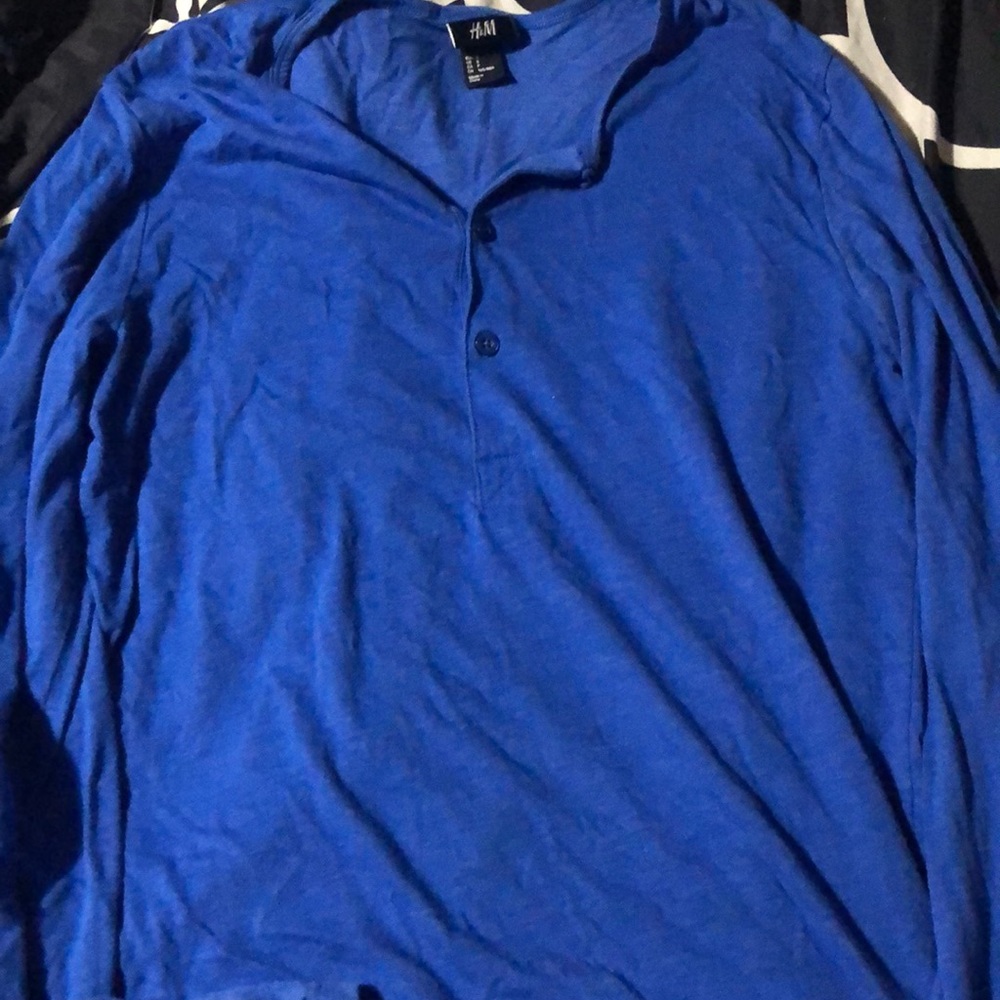 H&M blue long sleeve shirt